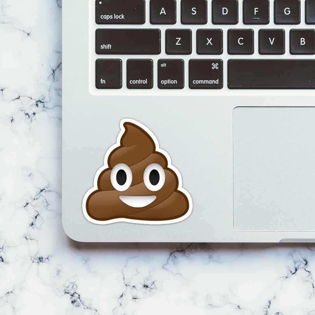 Poomoji Sticker waterproof vinyl decal for laptop, bike, car & bottle
