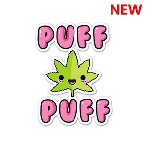 Puff Puff Weed - Weed Sticker waterproof vinyl decal for laptop, bike, car & bottle