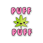 Puff Puff Weed - Weed Sticker waterproof vinyl decal for laptop, bike, car & bottle