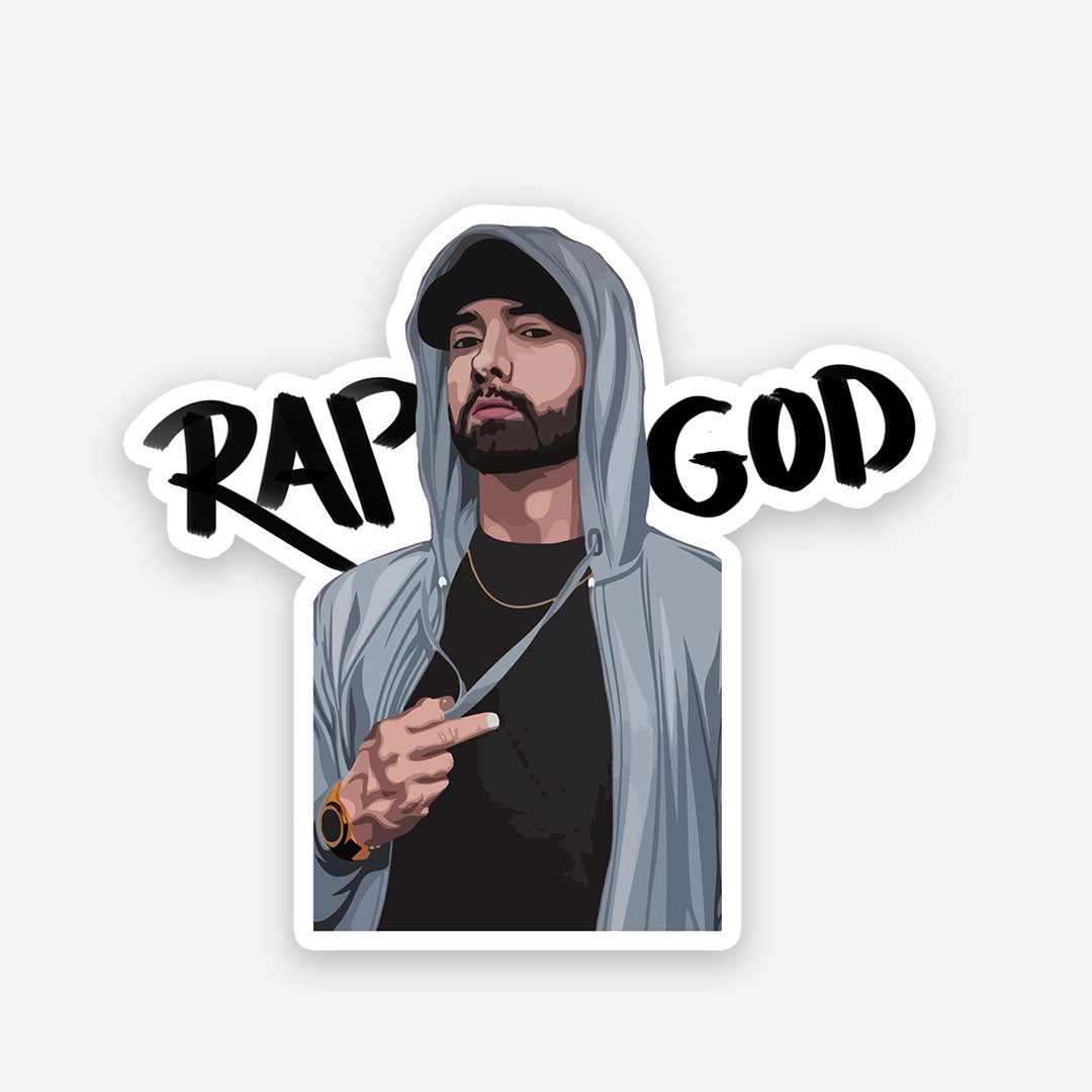 RAP GOD sticker waterproof vinyl decal for laptop, bike, car & bottle