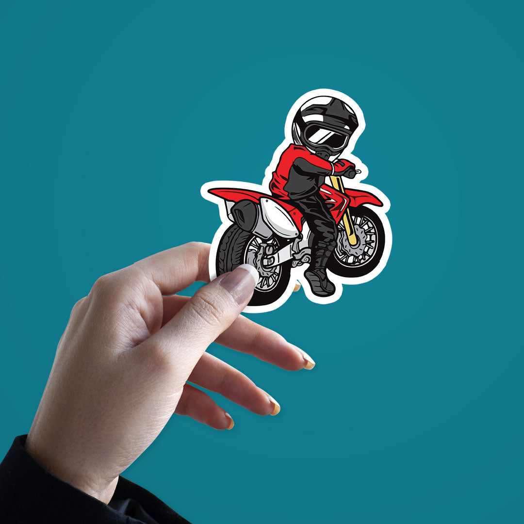 Red Bike Chibi Sticker - STICK IT UP