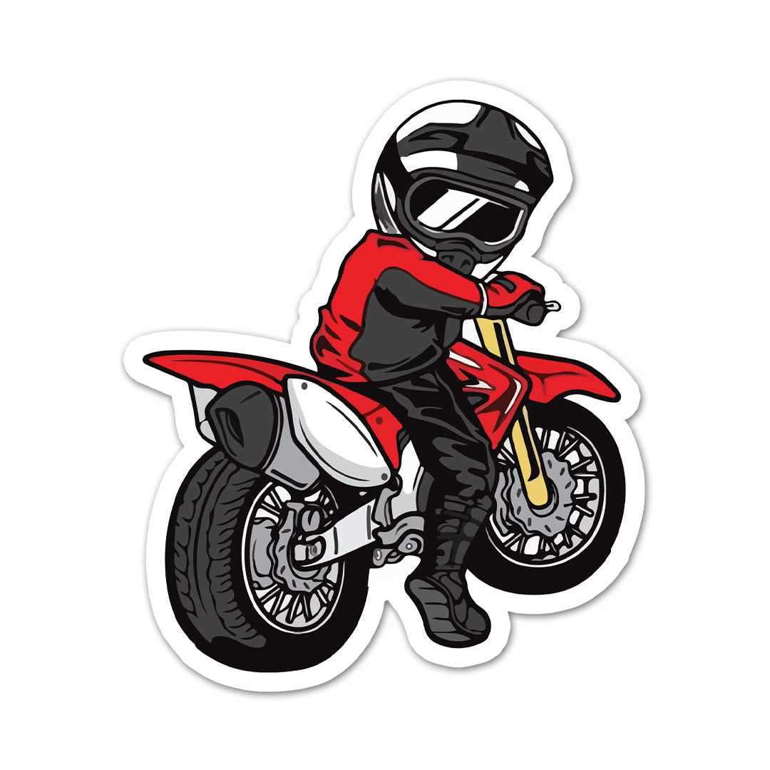 Chibi Sticker Riding Buy Red Bike Chibi Sticker Online | Premium Waterproof Vinyl | STICK IT UP