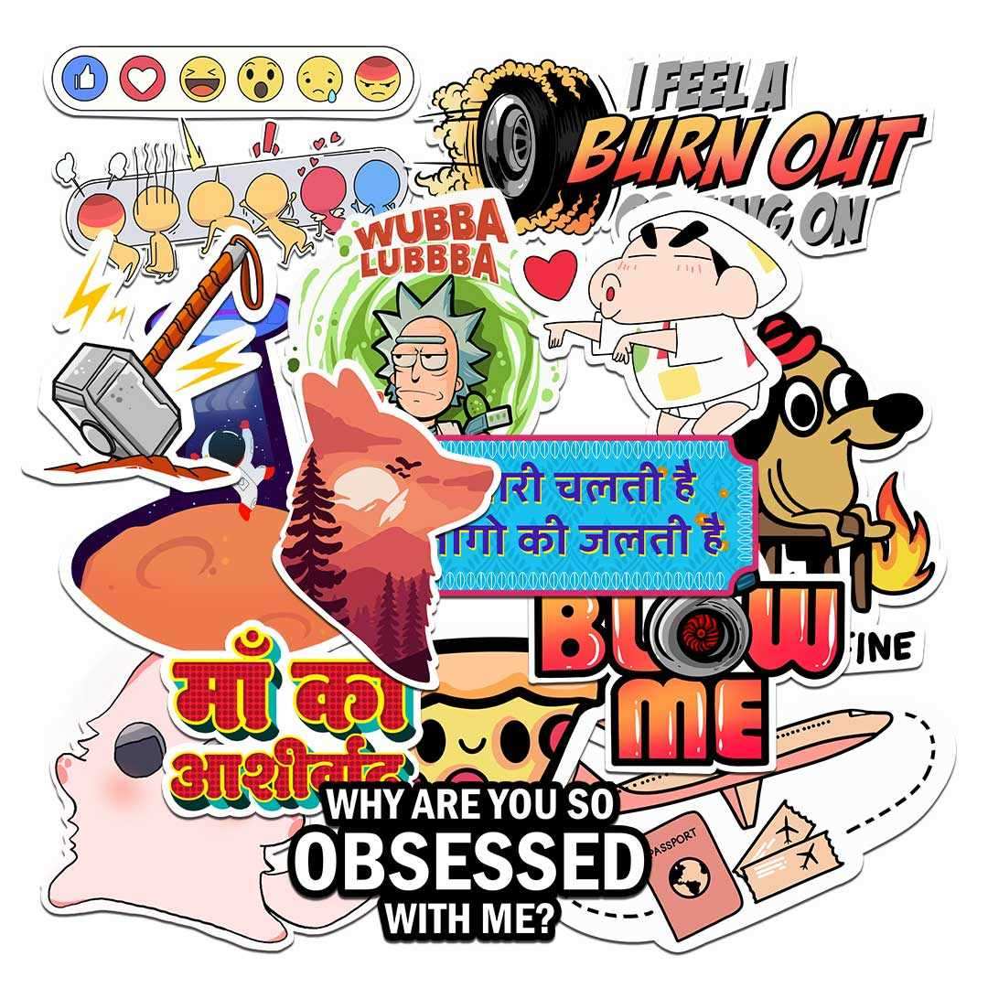 Reflective Sticker Pack [15 Sticker] waterproof vinyl decal for laptop, bike, car & bottle