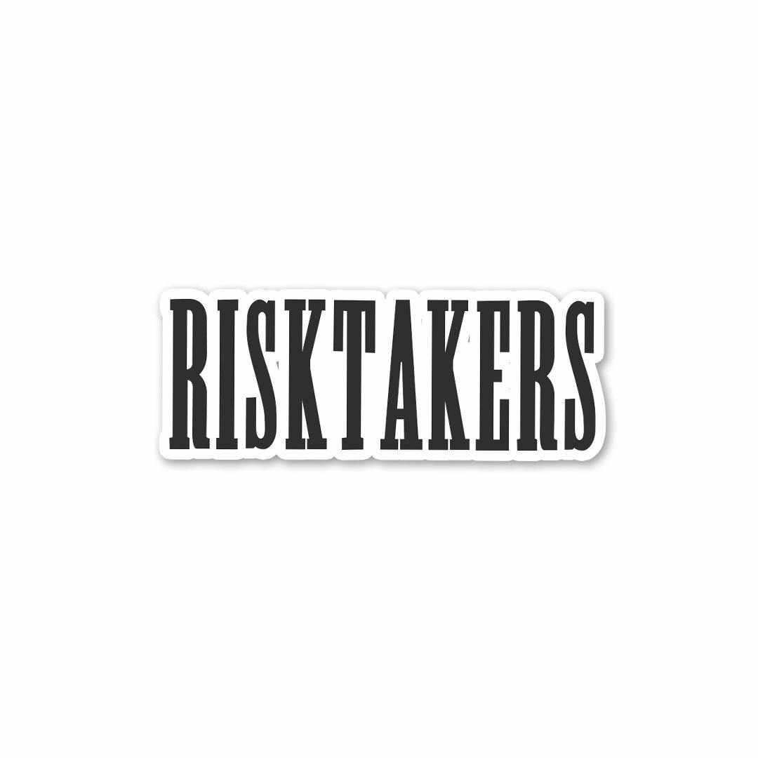 Risk Takers Sticker waterproof vinyl decal for laptop, bike, car & bottle