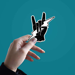 Rock on Sticker waterproof vinyl decal for laptop, bike, car & bottle