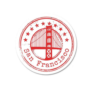 San Francisco Sticker waterproof vinyl decal for laptop, bike, car & bottle