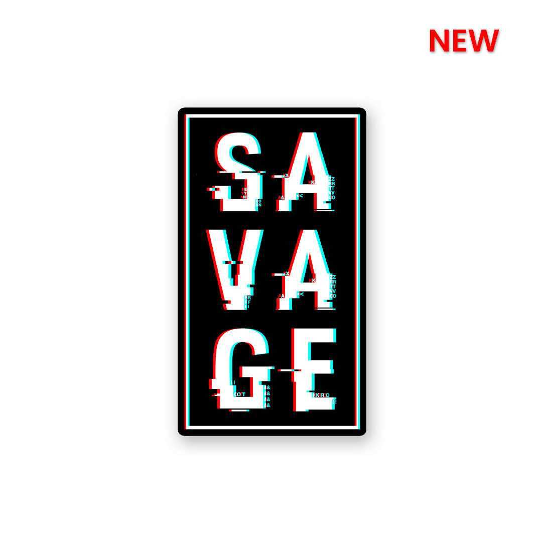 Savage Sticker waterproof vinyl decal for laptop, bike, car & bottle