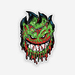 Scarred Monster sticker waterproof vinyl decal for laptop, bike, car & bottle