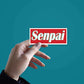 Senpai Sticker waterproof vinyl decal for laptop, bike, car & bottle