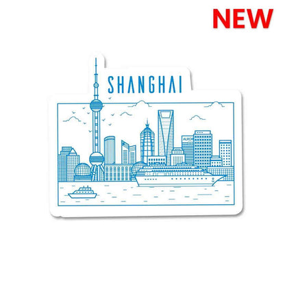 Shanghai Sticker waterproof vinyl decal for laptop, bike, car & bottle