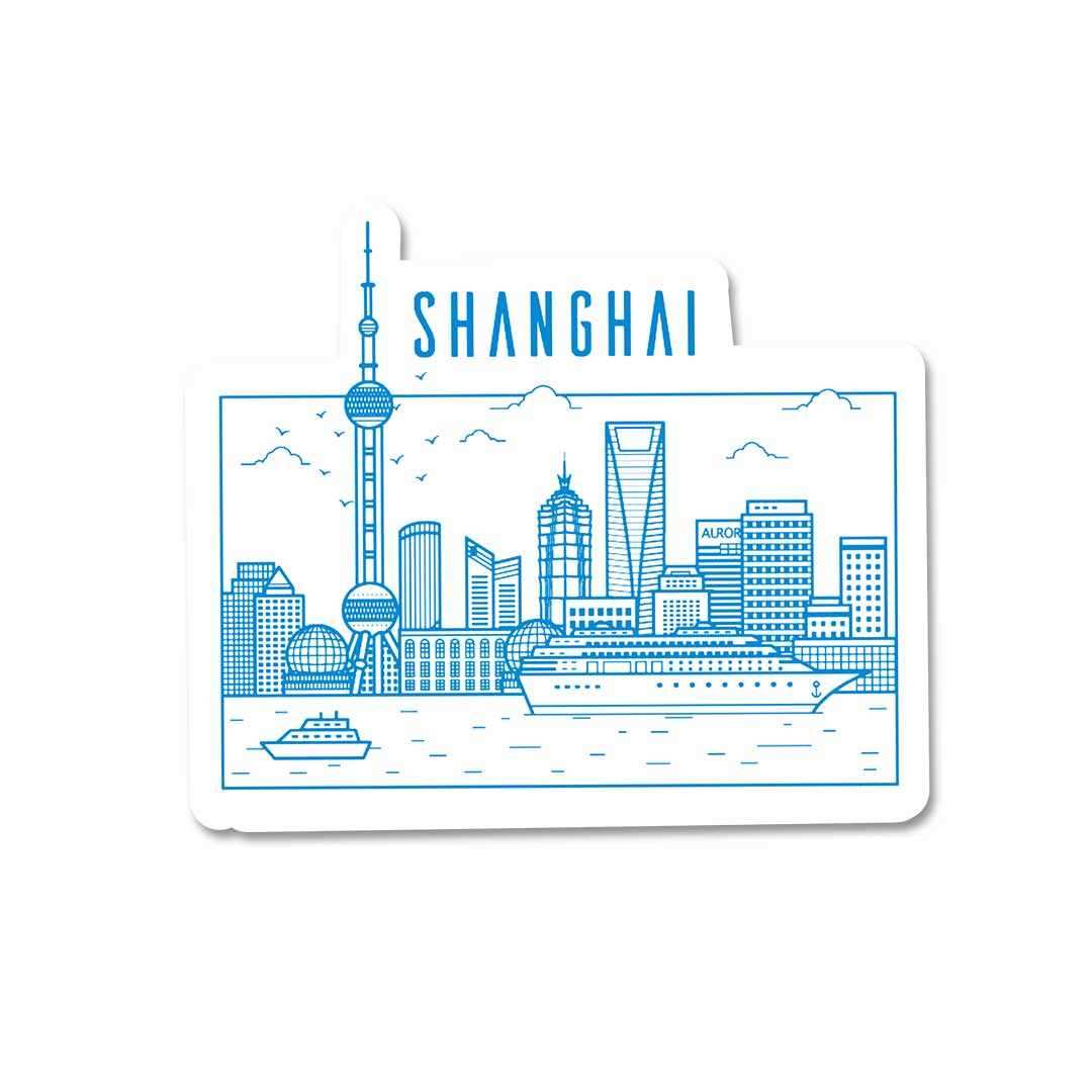 Shanghai Sticker waterproof vinyl decal for laptop, bike, car & bottle