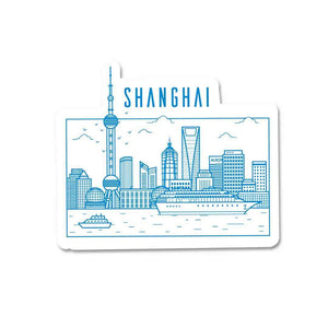 Shanghai Sticker waterproof vinyl decal for laptop, bike, car & bottle