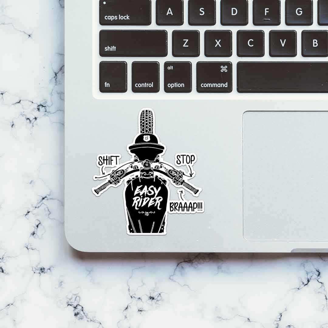 Shift Stop Braapppp Sticker waterproof vinyl decal for laptop, bike, car & bottle
