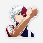 Shoto Todoroki sticker waterproof vinyl decal for laptop, bike, car & bottle