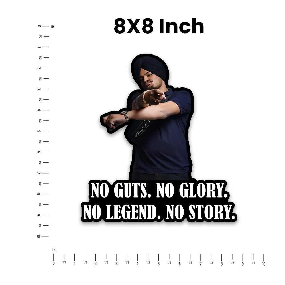 Sidhu Moosewala No Guts No Glory Bumper Sticker - STICK IT UP
