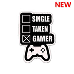 Single Taken Gamer Sticker waterproof vinyl decal for laptop, bike, car & bottle