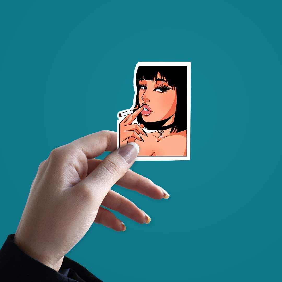 Smoke Girl Sticker - STICK IT UP