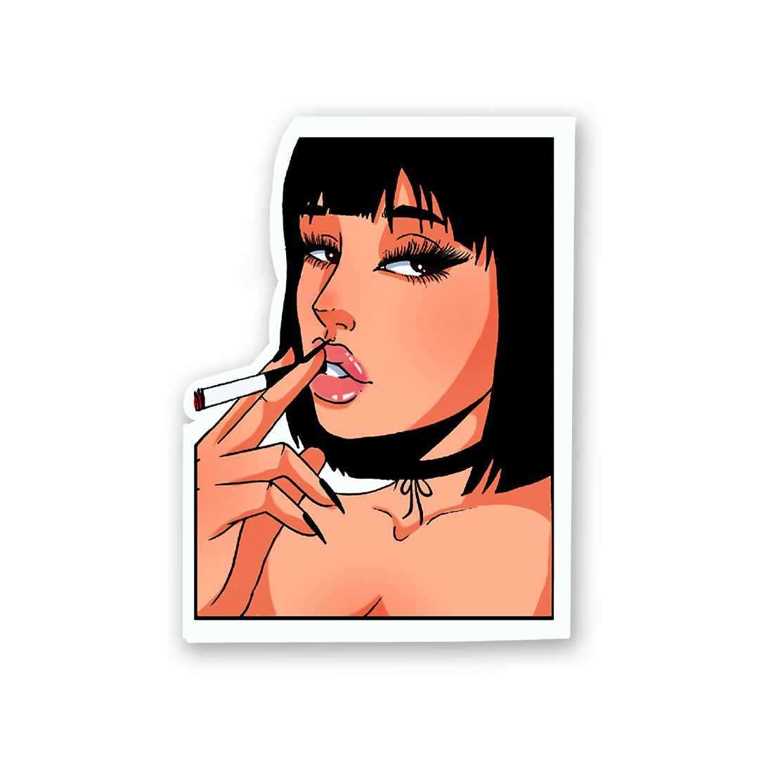 Smoke Girl Sticker - STICK IT UP