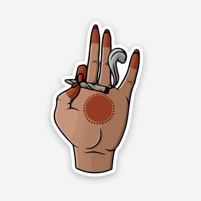 smoke sticker waterproof vinyl decal for laptop, bike, car & bottle