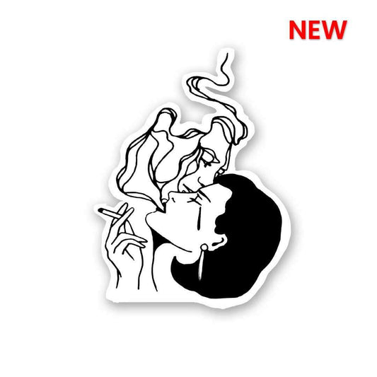 Smoking Sticker waterproof vinyl decal for laptop, bike, car & bottle