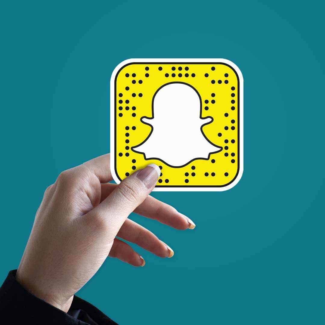 Snapchat Logo Sticker waterproof vinyl decal for laptop, bike, car & bottle