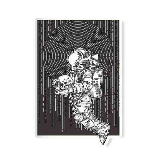 Spaceman Skull Sticker - STICK IT UP