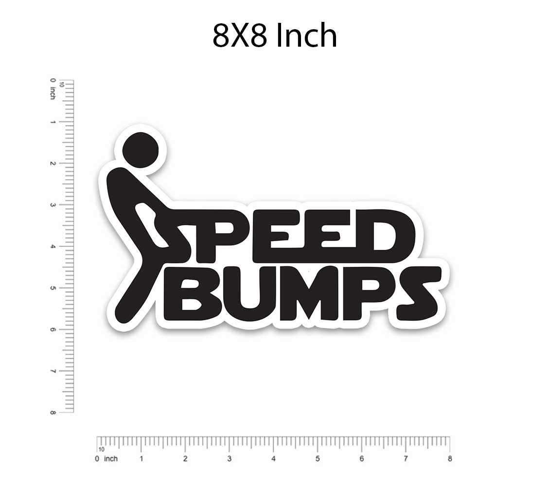 Speed Bump Bumper Sticker waterproof vinyl decal for laptop, bike, car & bottle