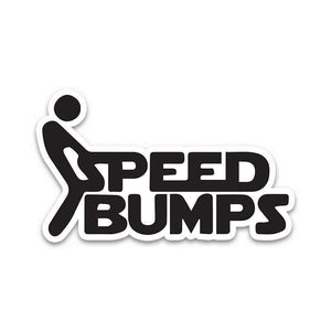Speed Bump Bumper Sticker waterproof vinyl decal for laptop, bike, car & bottle