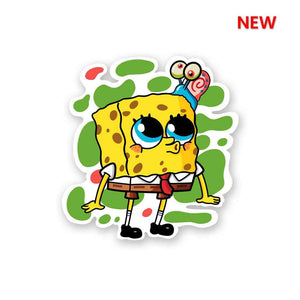 Sponge and Gary sticker waterproof vinyl decal for laptop, bike, car & bottle