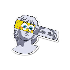 Spongebob Greek God Sticker waterproof vinyl decal for laptop, bike, car & bottle