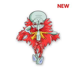 Squidward Sticker waterproof vinyl decal for laptop, bike, car & bottle