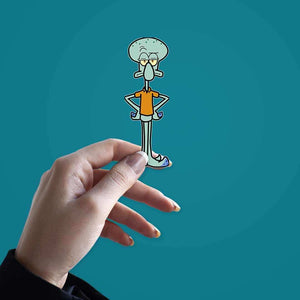 Squidward Tentacles Sticker waterproof vinyl decal for laptop, bike, car & bottle