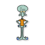 Squidward Tentacles Sticker waterproof vinyl decal for laptop, bike, car & bottle