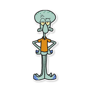 Squidward Tentacles Sticker waterproof vinyl decal for laptop, bike, car & bottle