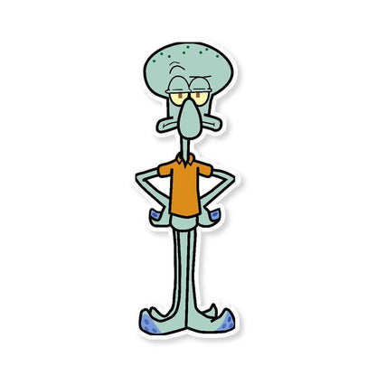 Squidward Tentacles Sticker waterproof vinyl decal for laptop, bike, car & bottle