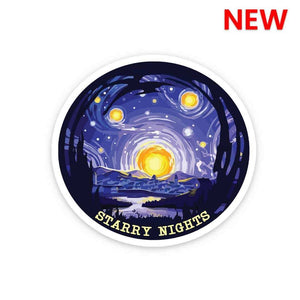 Starry Night Sticker waterproof vinyl decal for laptop, bike, car & bottle
