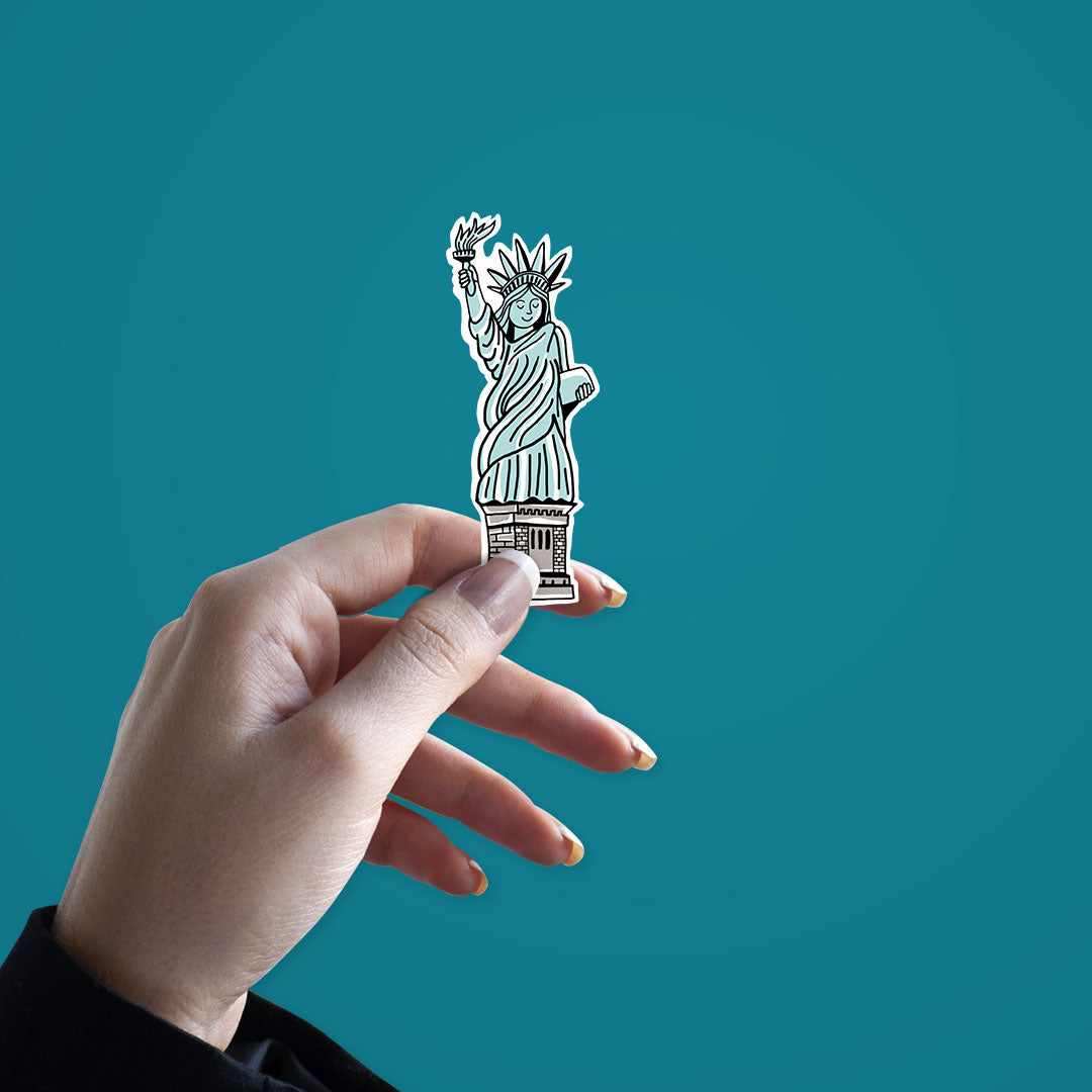 Statue of liberty Sticker waterproof vinyl decal for laptop, bike, car & bottle