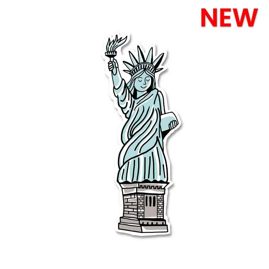 Statue of liberty Sticker waterproof vinyl decal for laptop, bike, car & bottle
