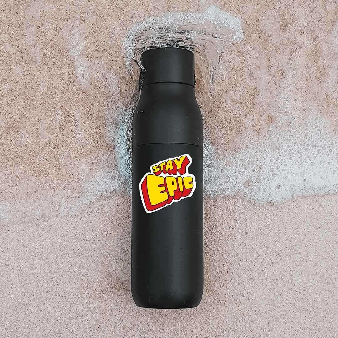 Stay Epic Sticker waterproof vinyl decal for laptop, bike, car & bottle