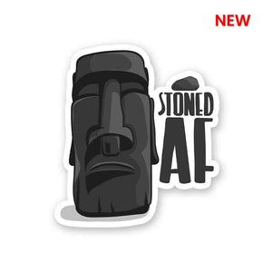 Stoned AF Sticker waterproof vinyl decal for laptop, bike, car & bottle