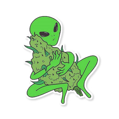 Stoned Alien Sticker - STICK IT UP