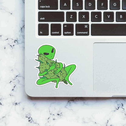 Stoned Alien Sticker - STICK IT UP