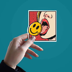 Suckin' too hard on your lollipop Sticker waterproof vinyl decal for laptop, bike, car & bottle
