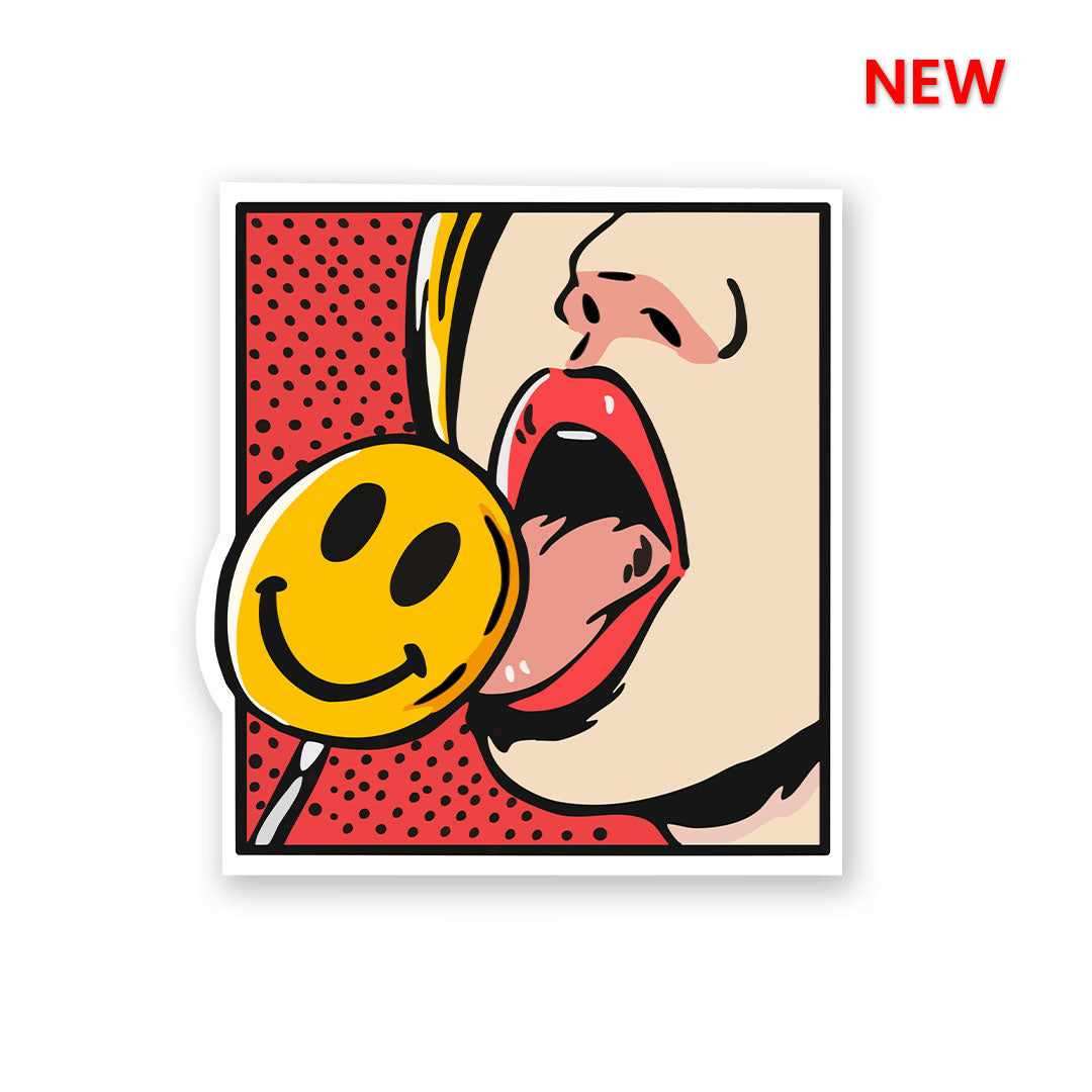 Suckin' too hard on your lollipop Sticker waterproof vinyl decal for laptop, bike, car & bottle