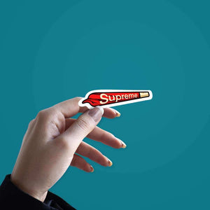 Supreme Bud Sticker waterproof vinyl decal for laptop, bike, car & bottle