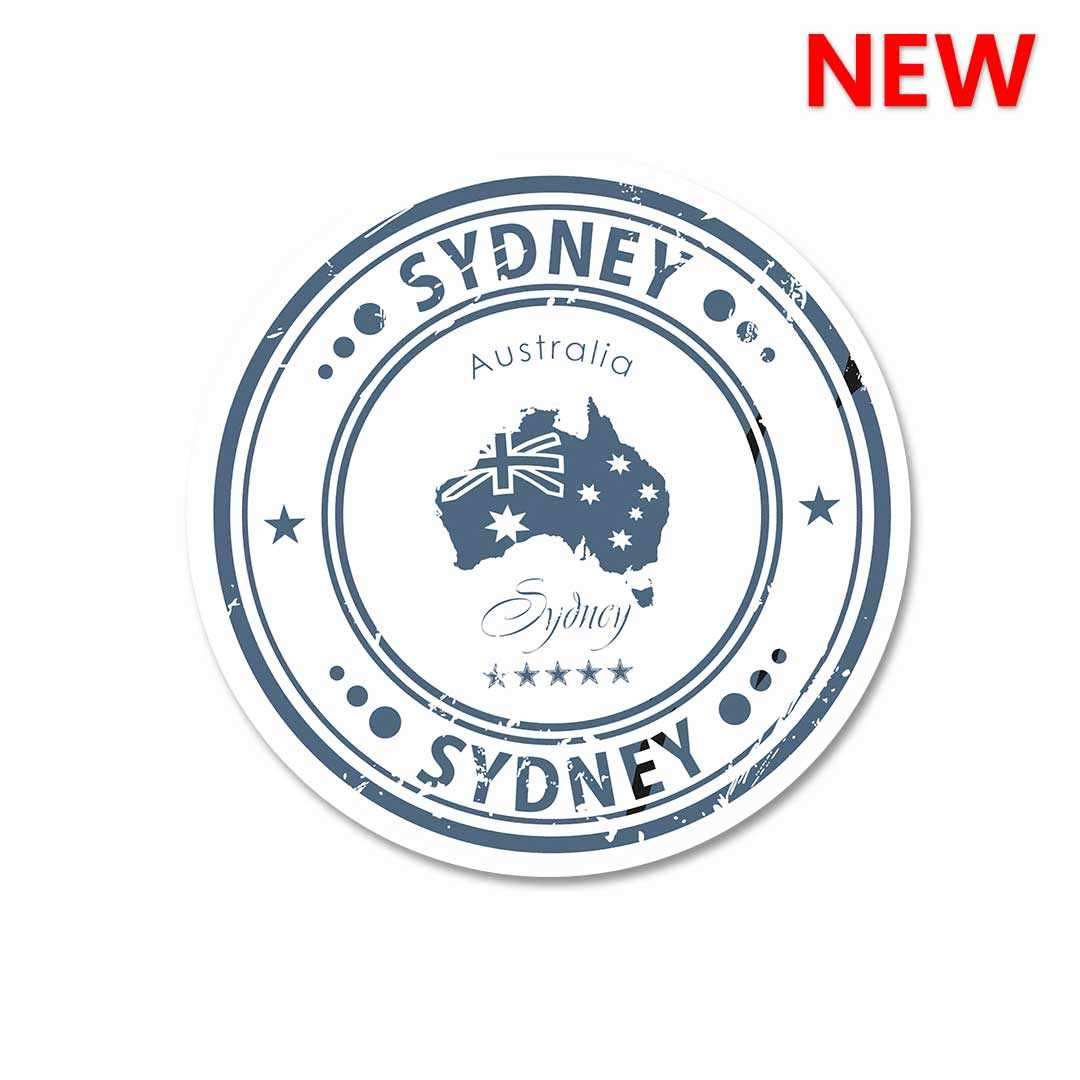 Sydney Sticker waterproof vinyl decal for laptop, bike, car & bottle