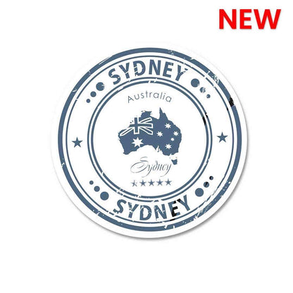 Sydney Sticker waterproof vinyl decal for laptop, bike, car & bottle