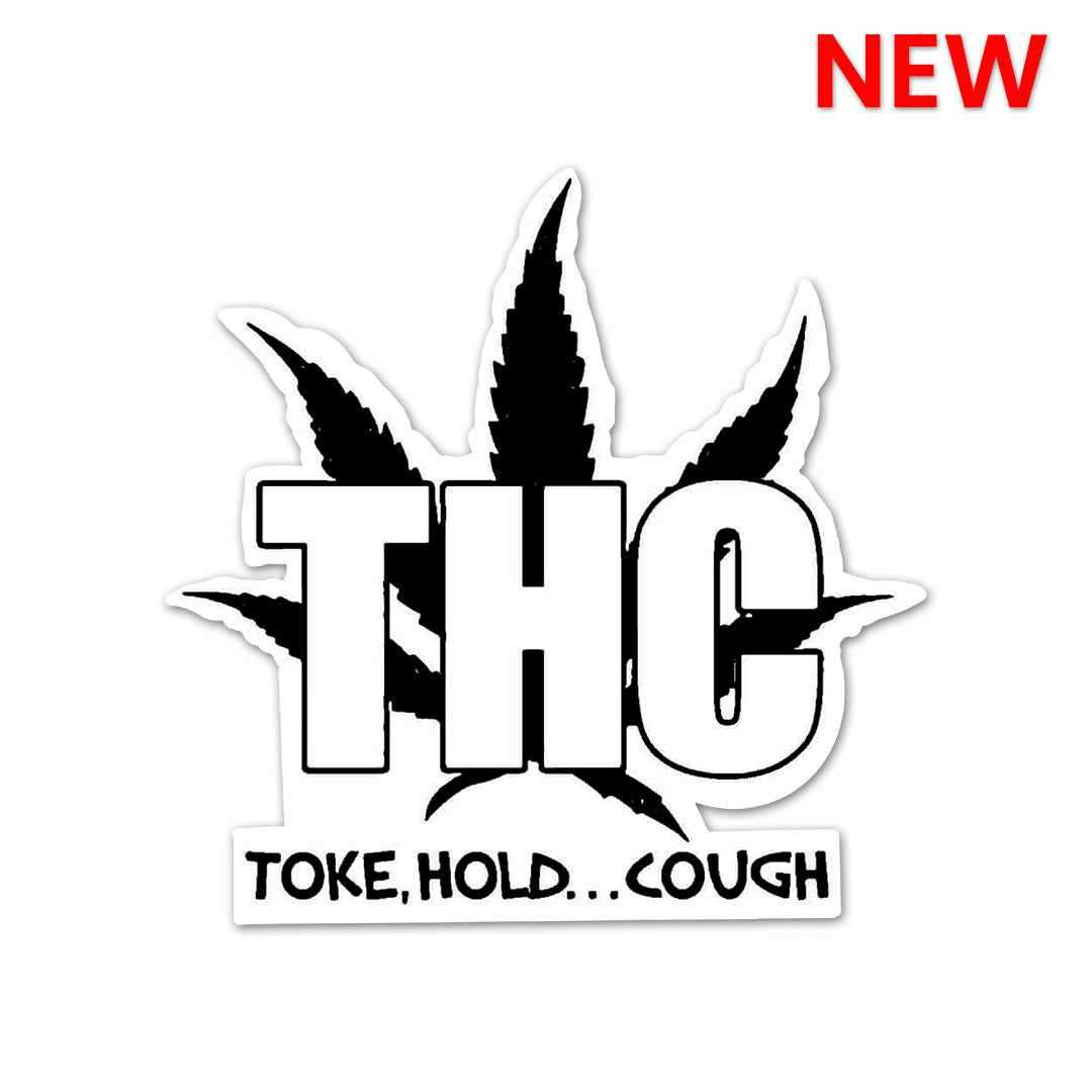 Take Hold Cough Sticker waterproof vinyl decal for laptop, bike, car & bottle