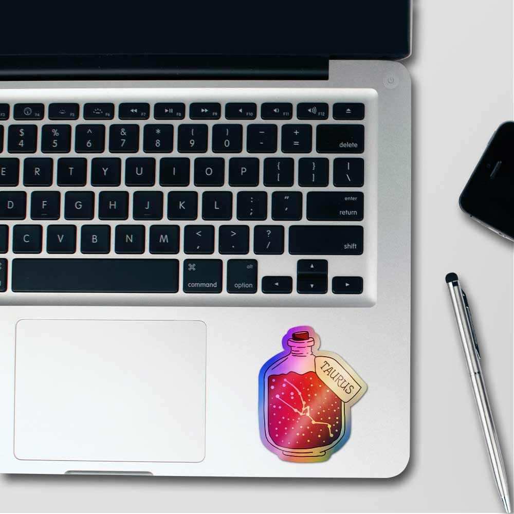 Taurus Holographic Stickers waterproof vinyl decal for laptop, bike, car & bottle