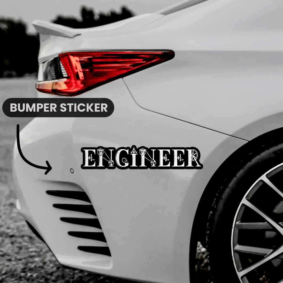 The Mighty ENGINEER Bumper Sticker waterproof vinyl decal for laptop, bike, car & bottle